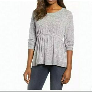 Caslon Knit Heather Grey sweater